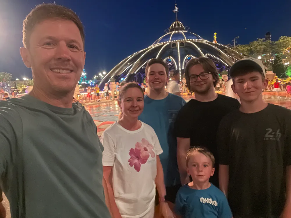 Ryan Parnow, founder of Copper Beacon, on vacation with his wife and kids
